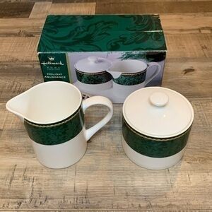 Sakura Holiday Abundance sugar and creamer set Fine China Hallmark Home  NIB